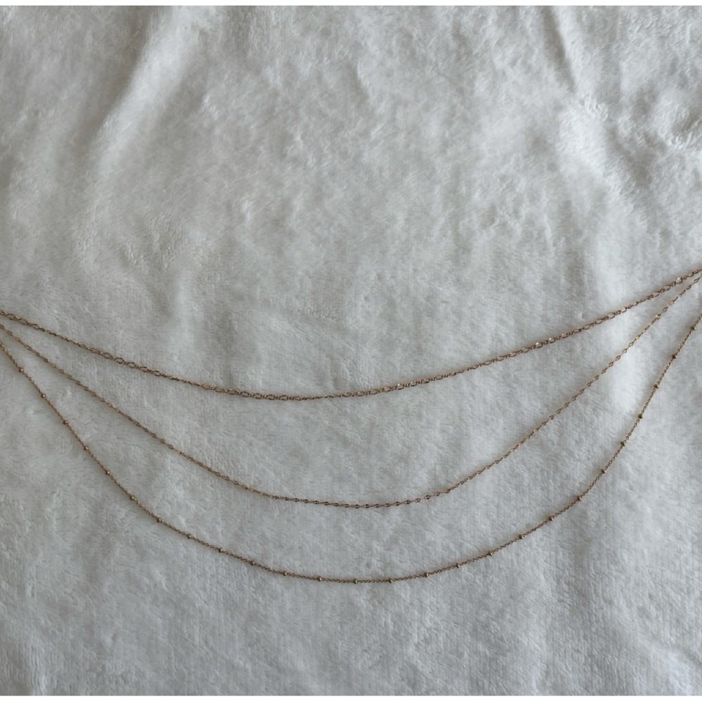 Gold Hued, Layered Necklace